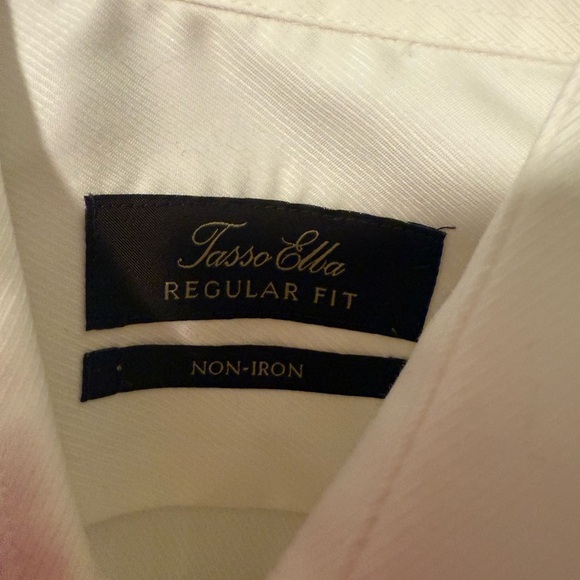 Tasso Elba White Dress Shirt Regular Fit Non-Iron Men’s 15 32/33 - Picture 4 of 8